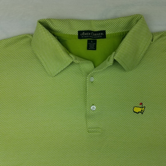 Amen Corner Masters Green Golf Polo Large - Picture 3 of 6